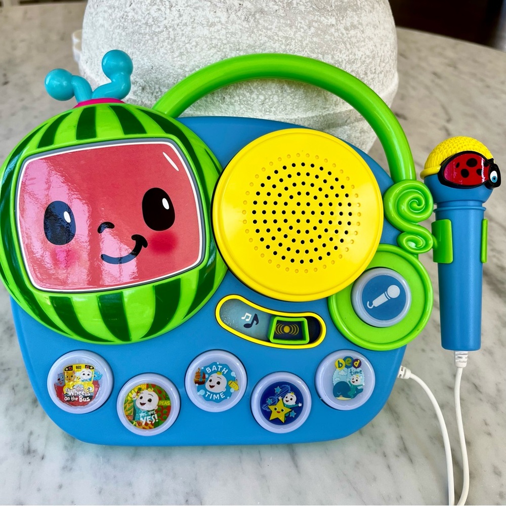 Cocomelon Interactive Kids Singing Musical Toy with Microphone - Blue & Green
